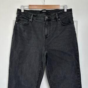 Hudson Jeans Womens 12 Faded Black Straight Leg Stretch Denim High Rise H0325-01